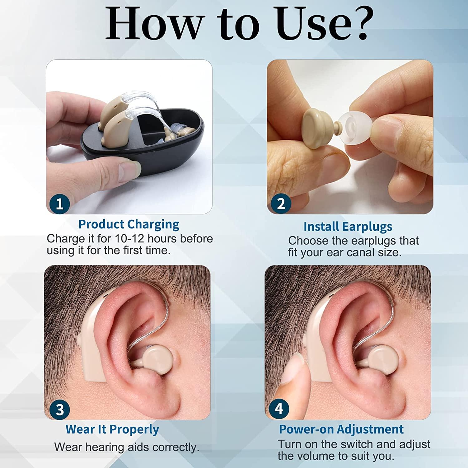 Hearing Aids for Seniors with Noise Cancelling, Rechargeable Hearing