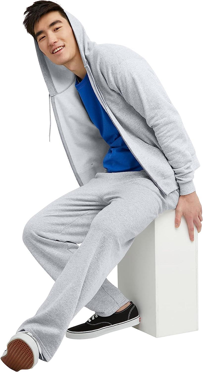 Hanes Men's EcoSmart Zip-Front Hoodie Sweatshirt- Large Ash Buy