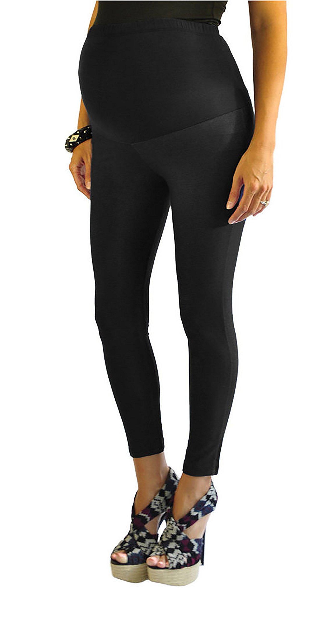 FuturaLondon Blue Cotton Maternity Leggings Jeggings - Full Ankle ...
