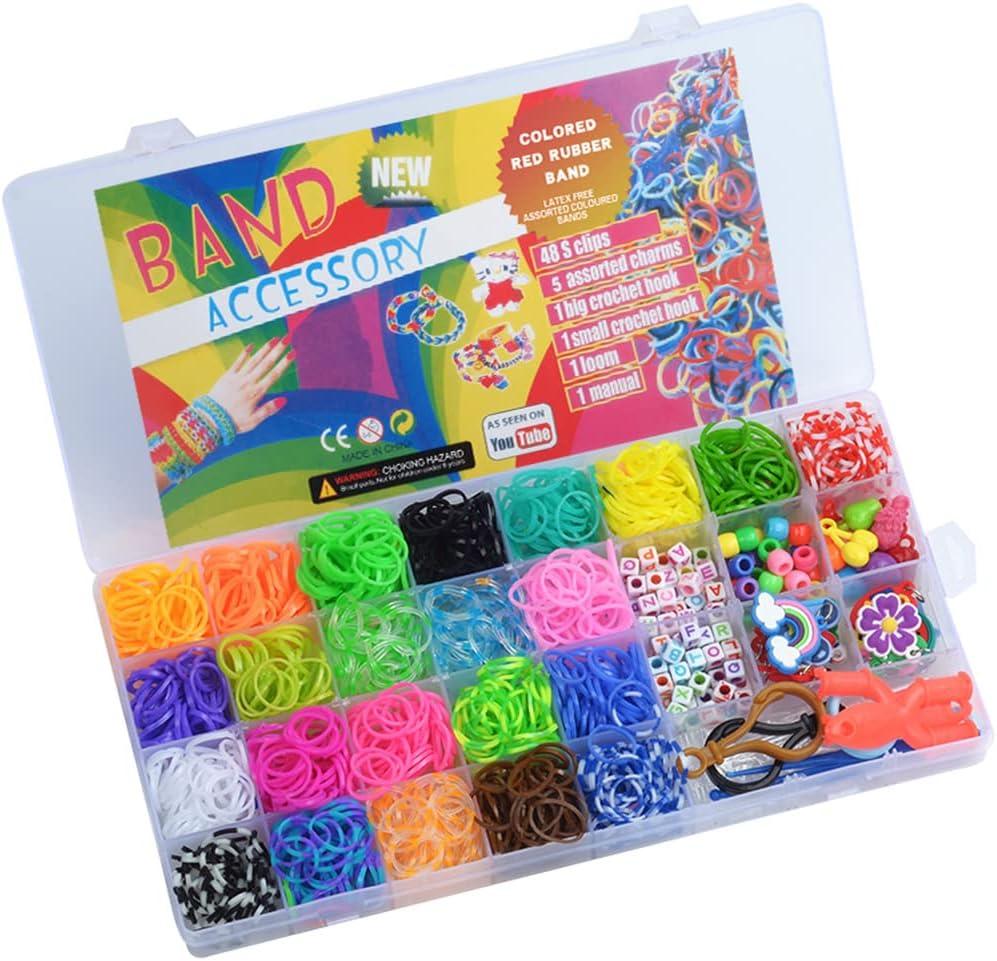 Multicolour Rubber Bands Set 1500 Colorful Rubber Band Kit Refill
