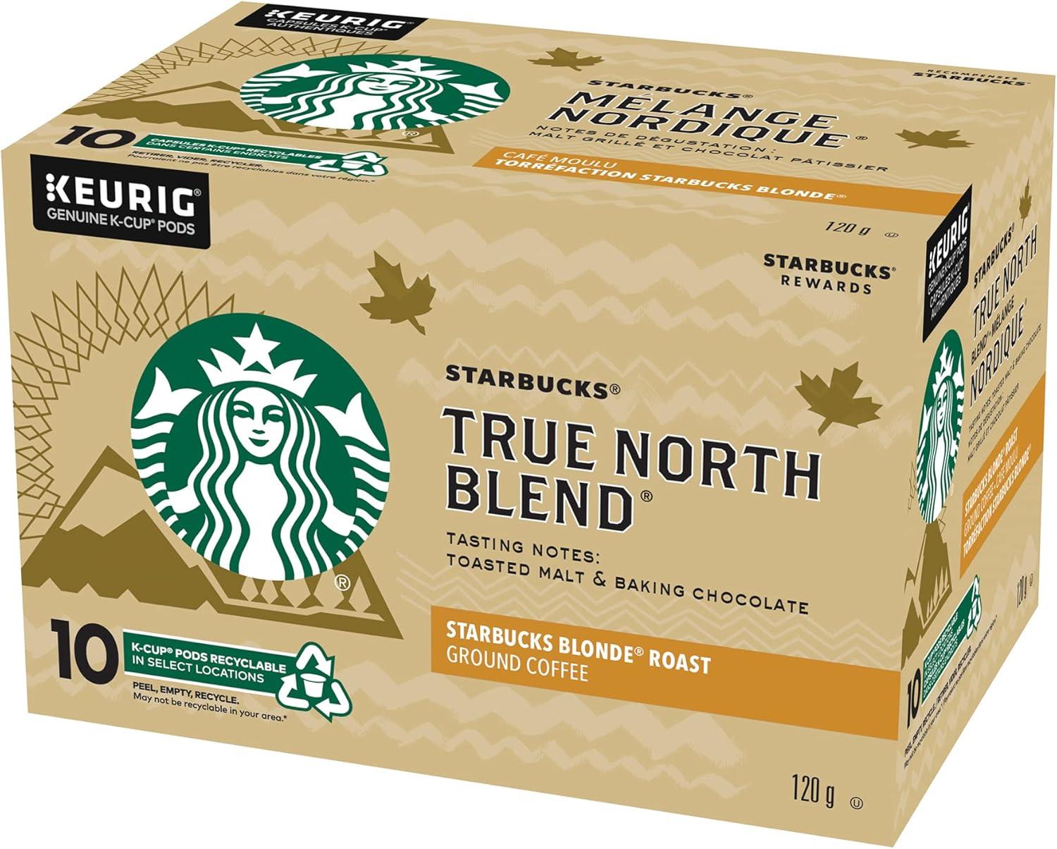 Starbucks True North Blonde Light Roast Coffee Single Serve Keurig K-cup  Pods 6 Boxes 60