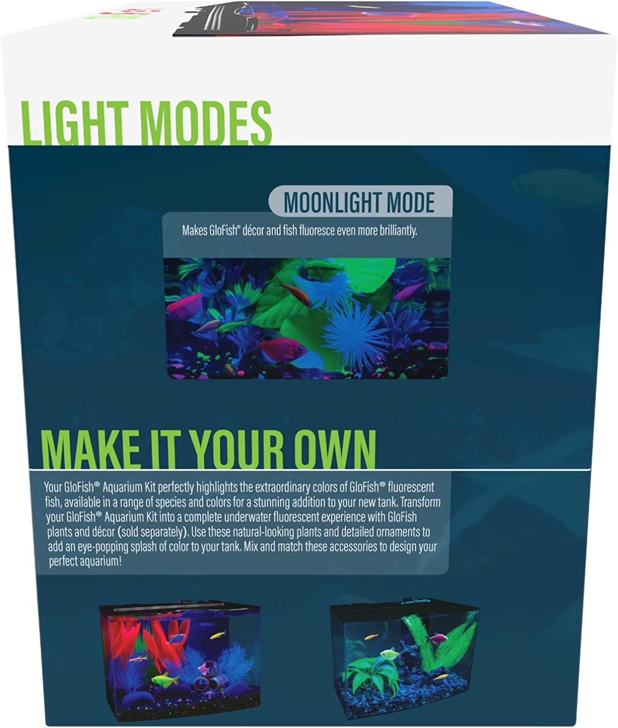 GloFish Aquarium Kit w/Hood, LED Lights and Whisper Filter 3-Gallon