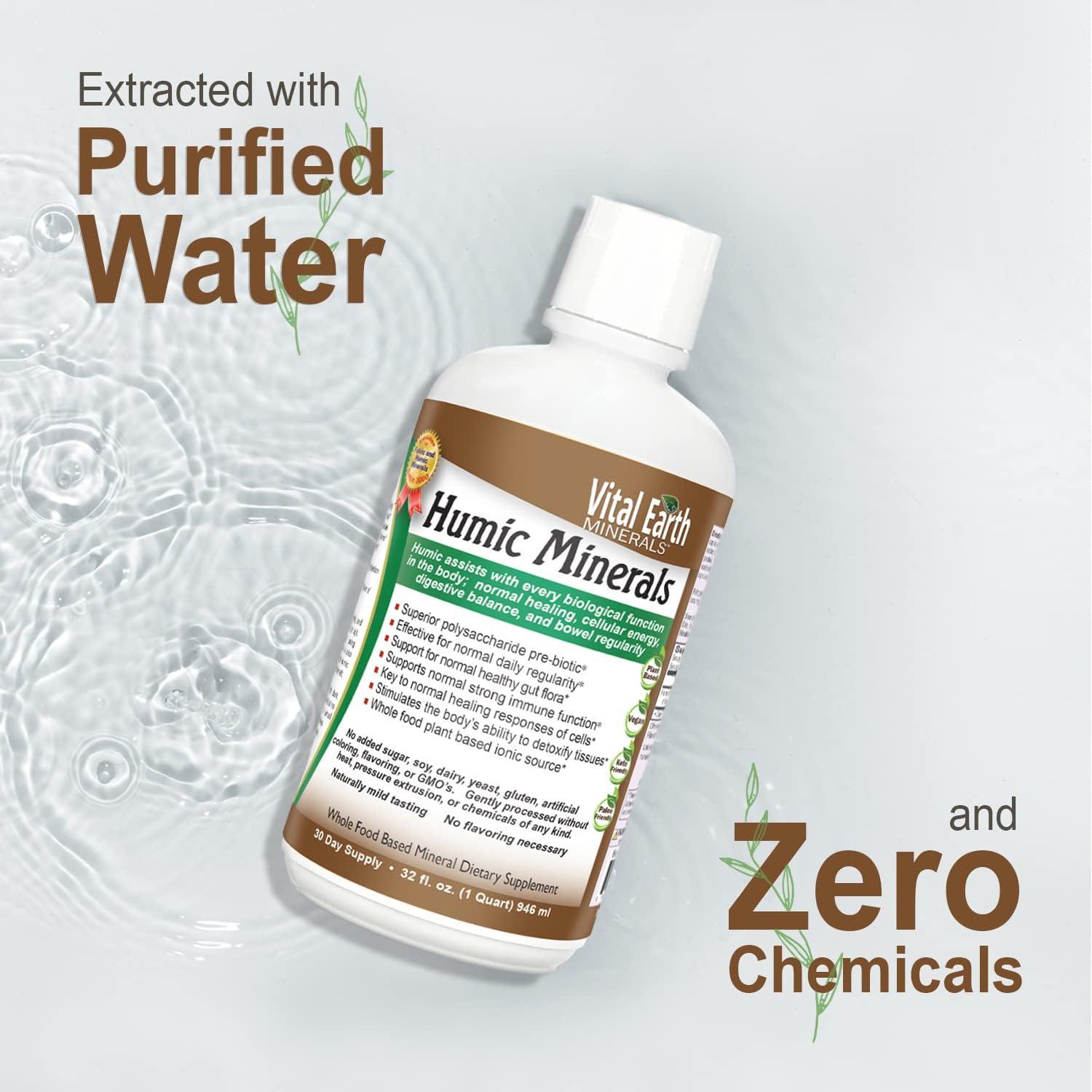 Vital Earth Minerals Humic Minerals Vegan Liquid Trace Mineral