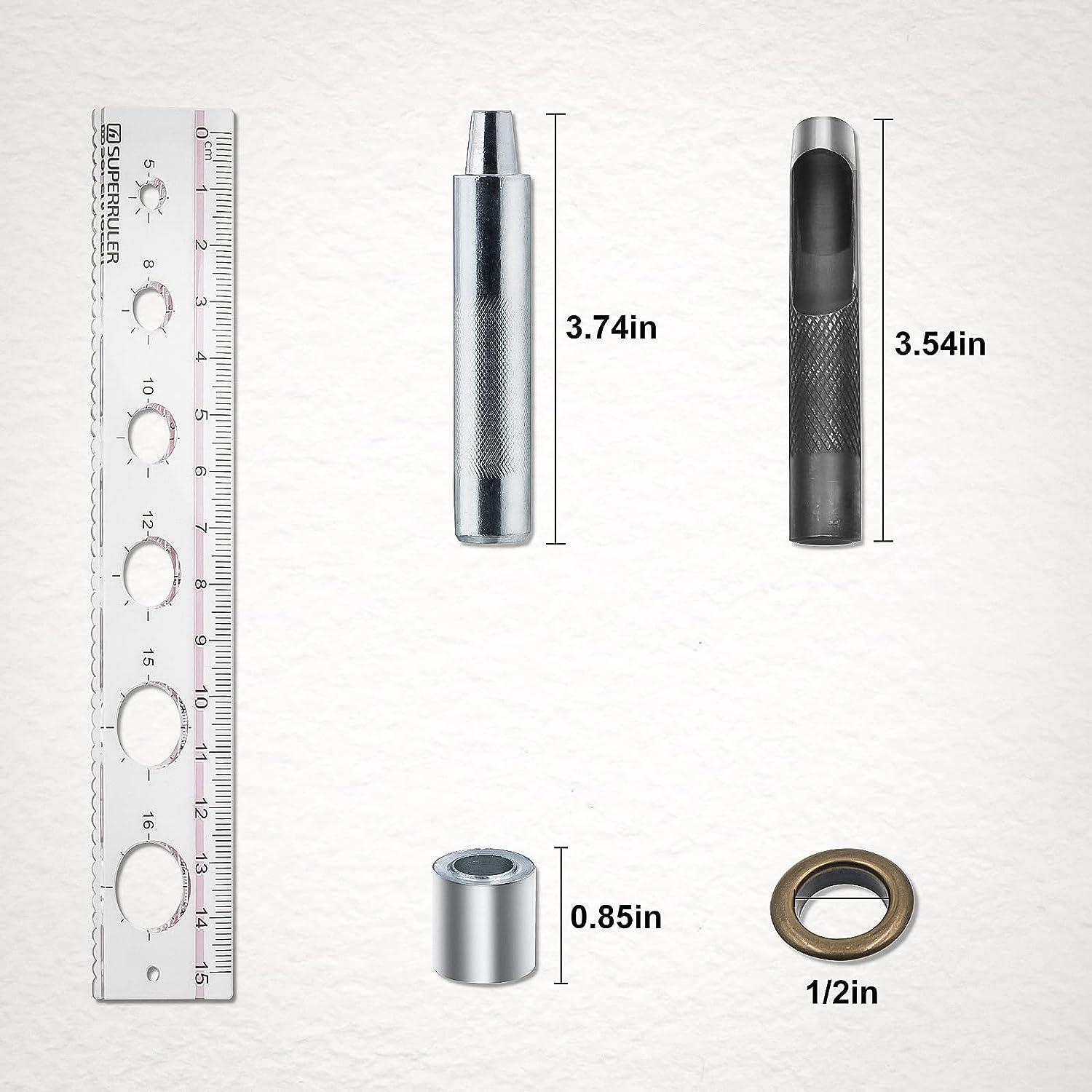 150 Sets 1/2 inch Grommet Tool Kit,Bronze Metal Grommet Kit,Eyelet Kit