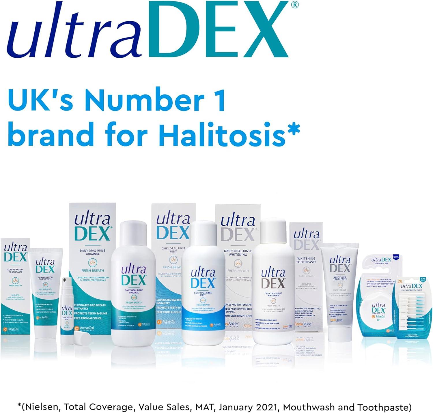 UltraDEX Daily Oral Rinse + Whitening 12hr Bad Breath Treatment