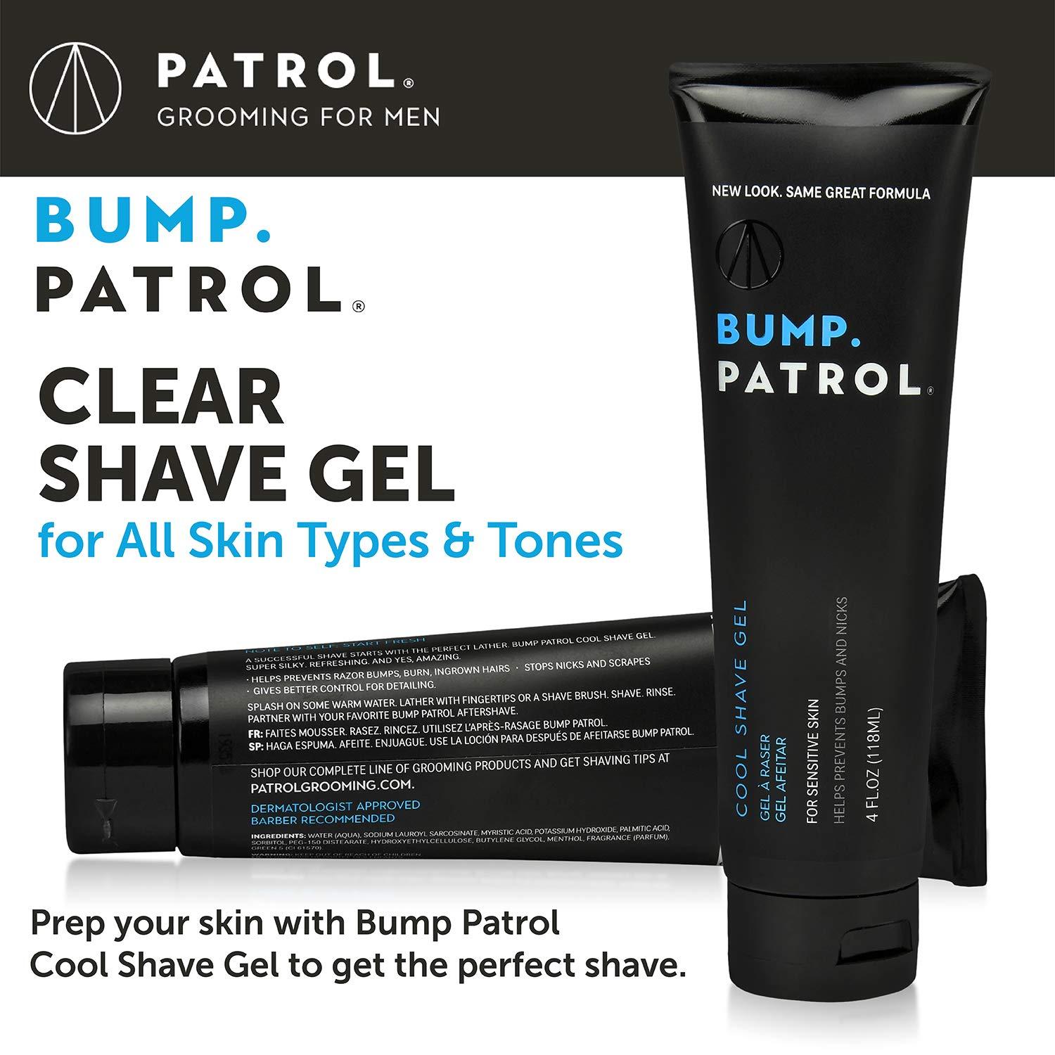 Bump Patrol Cool Shave Gel Sensitive Clear Shaving Gel With Menthol