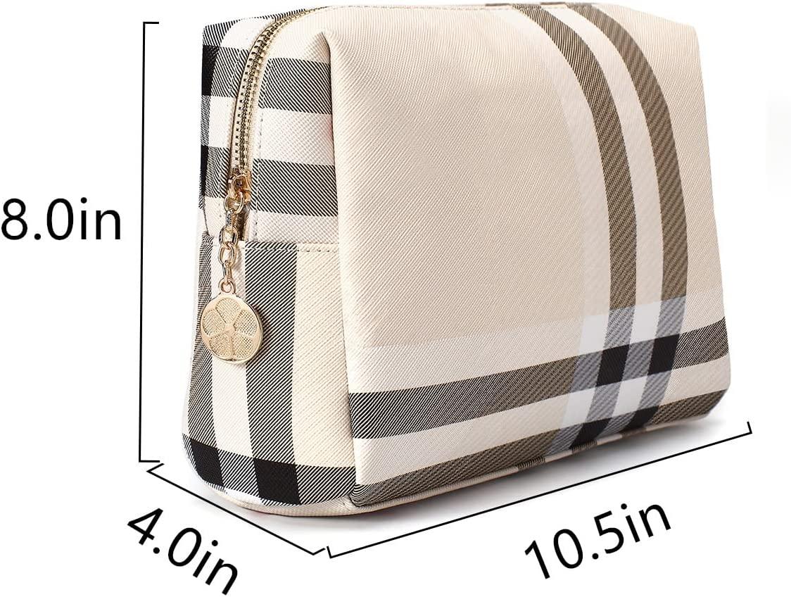 Luxury Checkered Cosmetic Bag