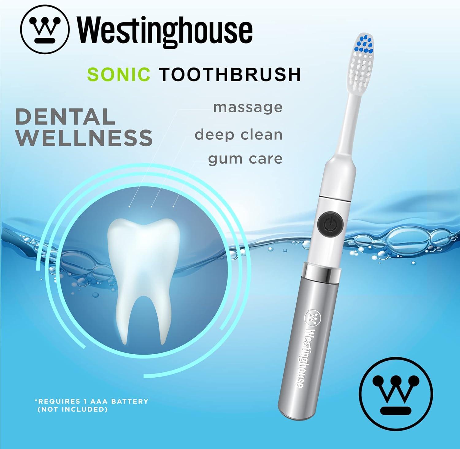 Westinghouse Electric Toothbrush Multipack with 6 Brush Heads Sonic