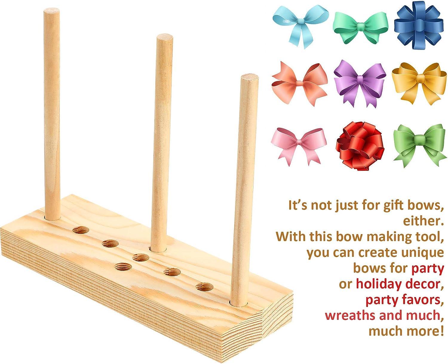 Bow Maker for Ribbon Wooden Wreath Tool for Creating Gift Bows Holiday  Wreaths