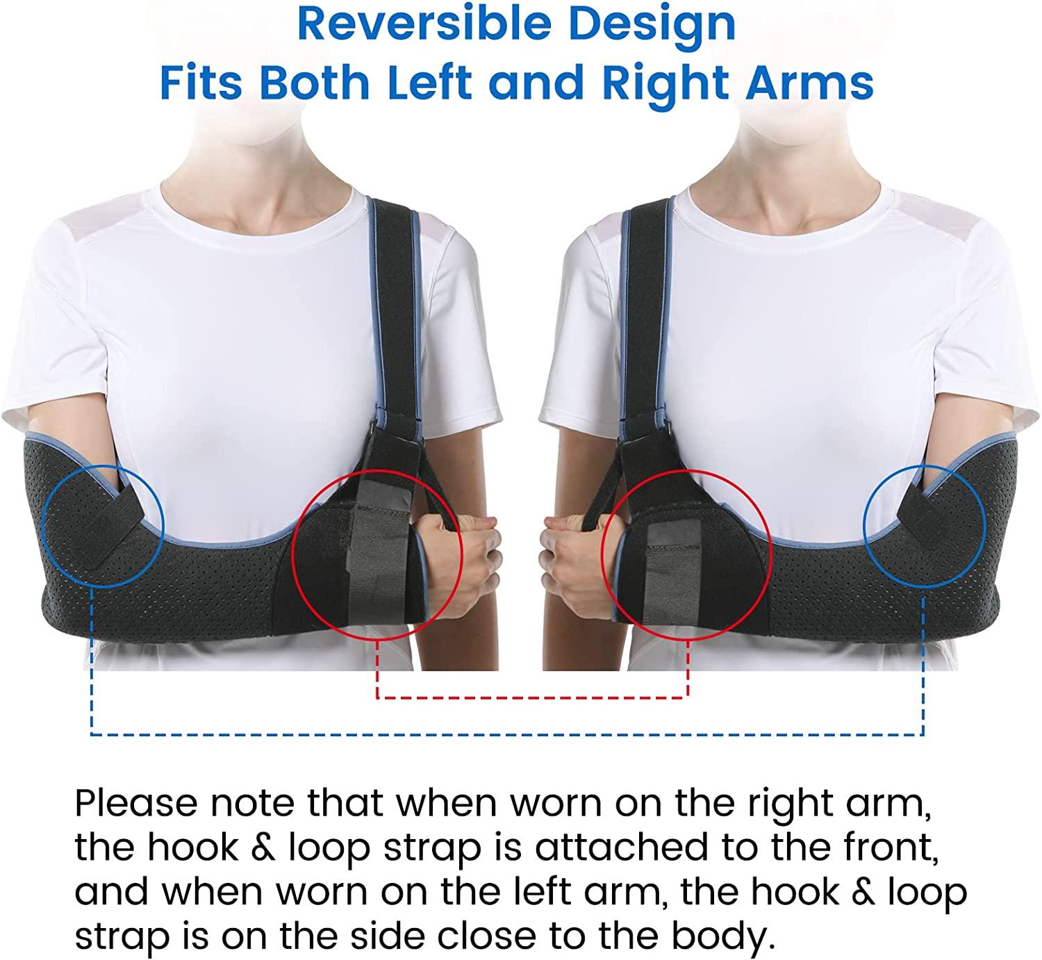 VELPEAU Arm Sling Shoulder Immobilizer Rotator Cuff Support Brace