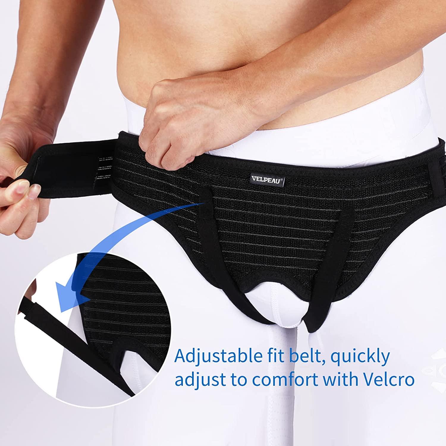 VELPEAU Hernia Support Belt Truss with Adjustable Straps & Compression Pads For Men and Women