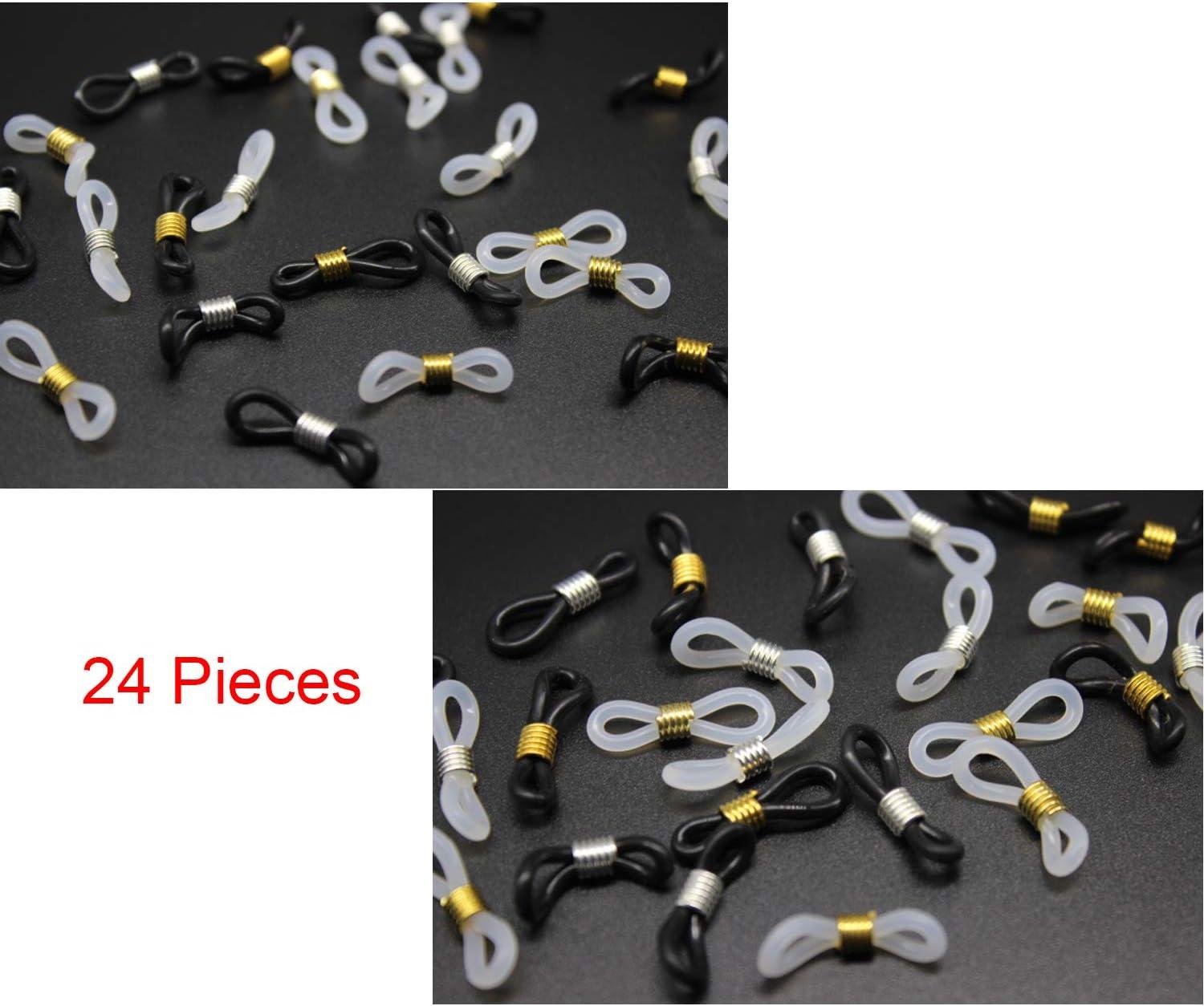 eyeglass chain ends adjustable spring rubber