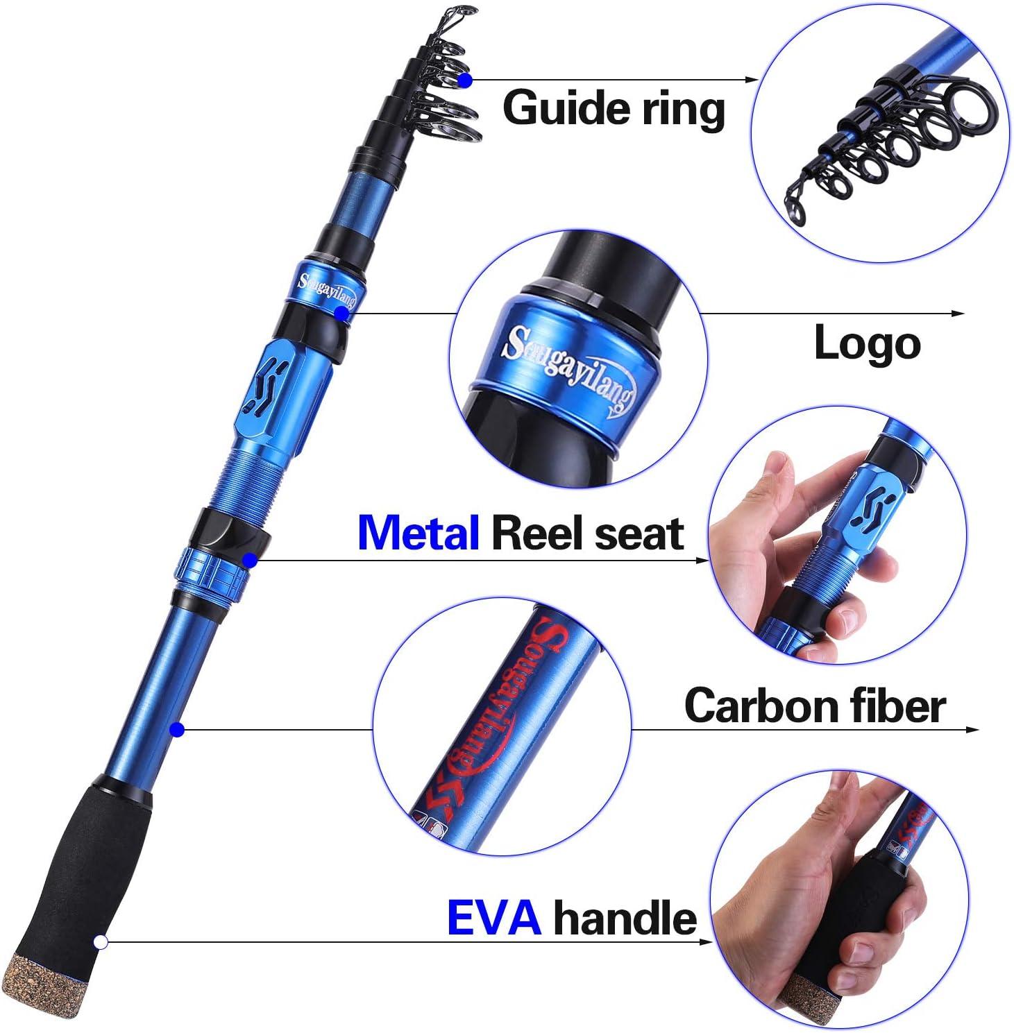 Sougayilang Telescopic Fishing Rod - 24 Ton Carbon Fiber