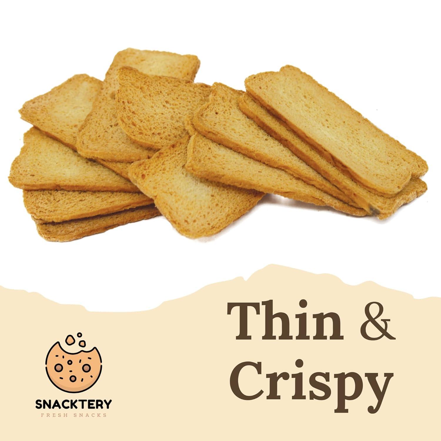 Snacktery Original Melba Toast Crackers All Natural Thin and Crispy