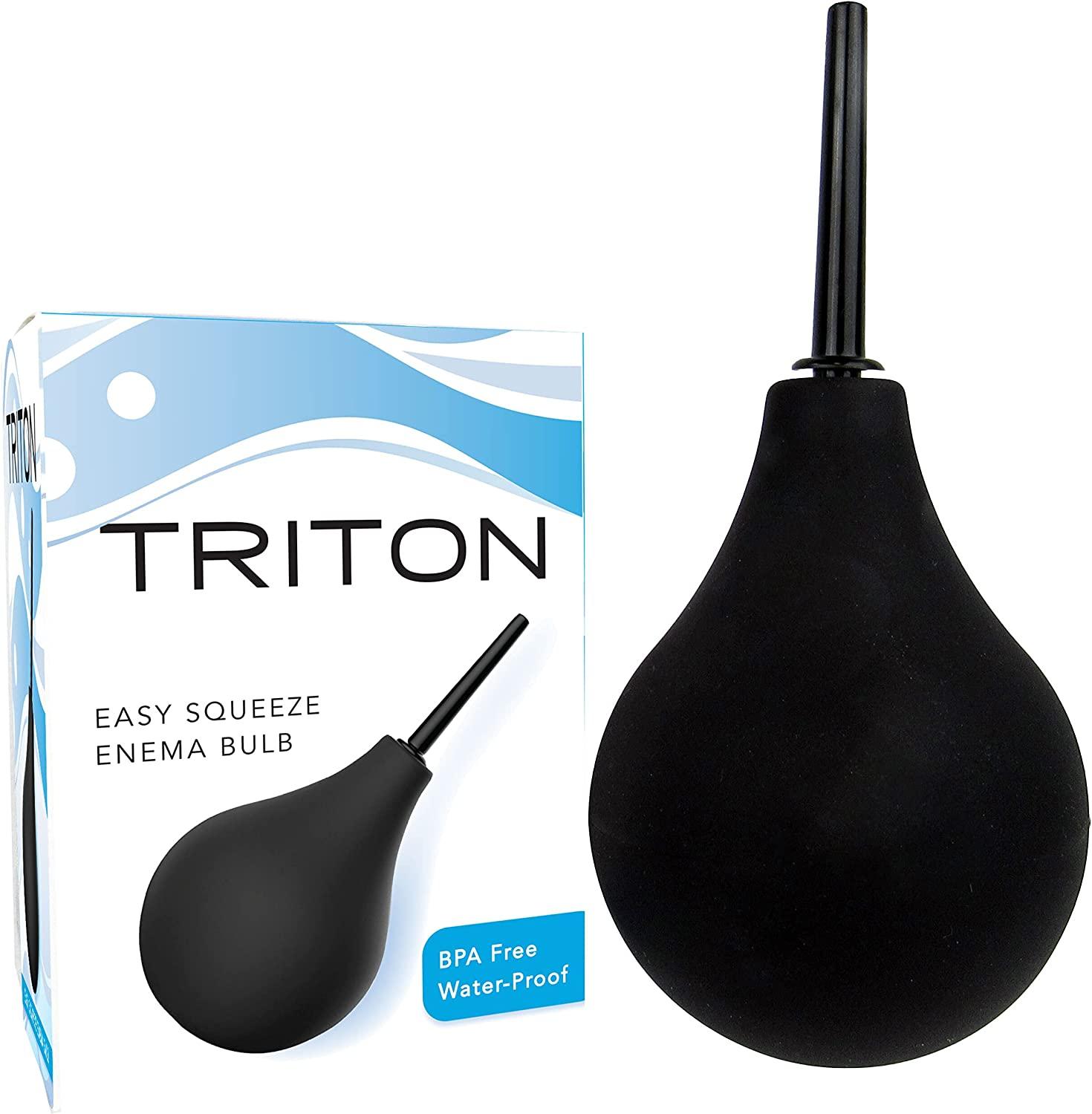 SHIBARI Triton Easy-Squeeze Enema Bulb - Flexible Tip, BPA & Phthalates  Free - Silicone Douche for Men & Women - 7.4oz - Black | Buy Now with  Express International Delivery