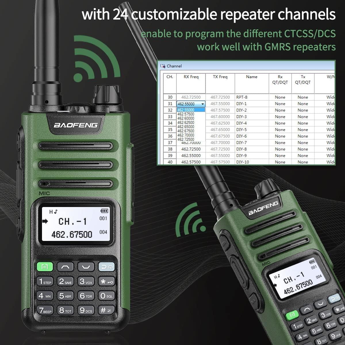 BAOFENG GM15 Pro GMRS Radio Long Range Two Way Radio with NOAA