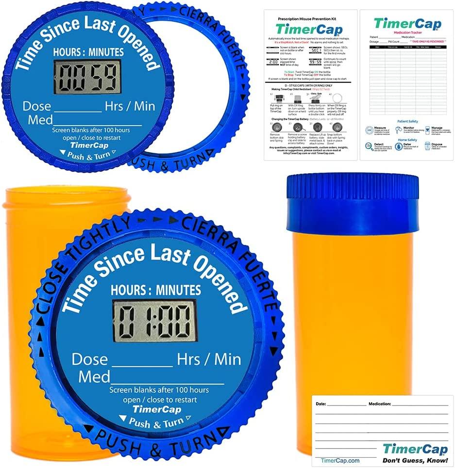 TimerCap Smart Pill Bottle Cap Builtin Stopwatch Medication Reminder