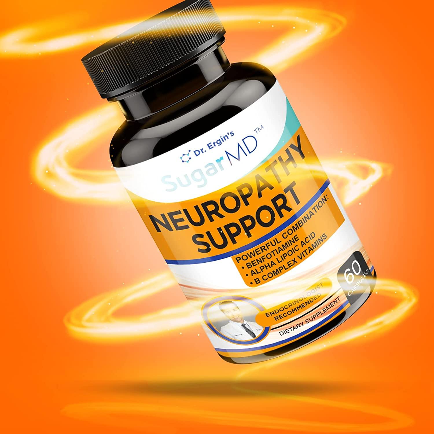 SugarMD Neuropathy Support Alpha Lipoic Acid, Benfotiamine, L