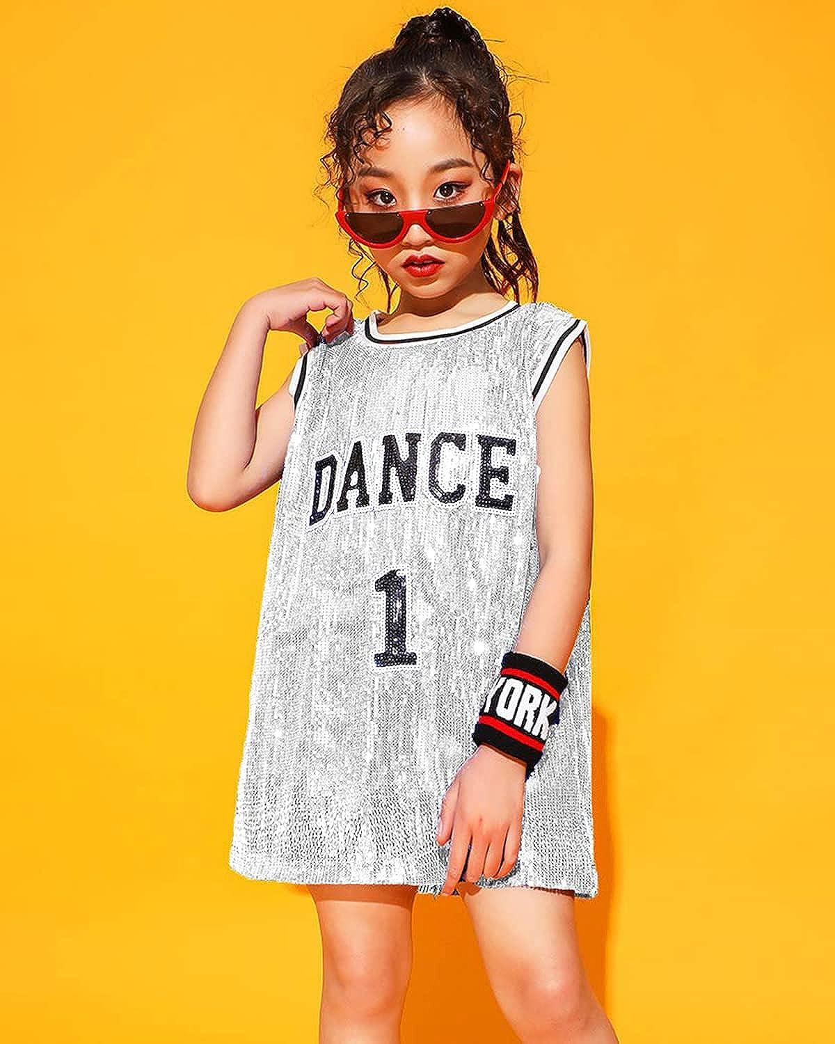 LOLANTA Girls Sequin Dance Dress 6-7 Silver - Hip Hop Jersey Tank Top for  Jazz & Cheerleading | Buy Now with Express International Delivery |  GoSupps.com
