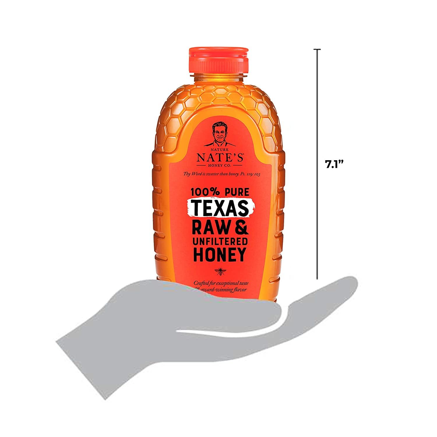 Nature Nate's 100 Pure Raw & Unfiltered Honey 32 oz Squeeze Bottle