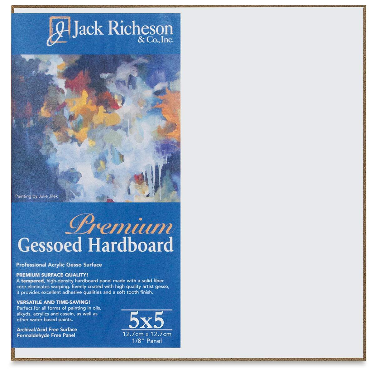 Jack Richeson 5x5 White Gessoed Hardboard Panels Premium Surface for