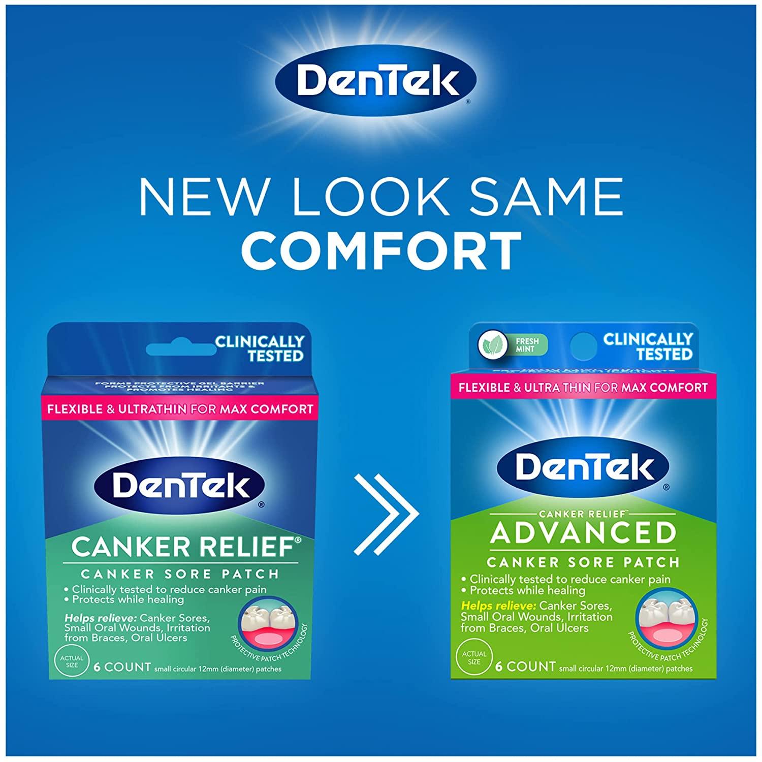 DenTek Canker Relief Canker Sore Patch 6 Count Pack Oral Pain Relief