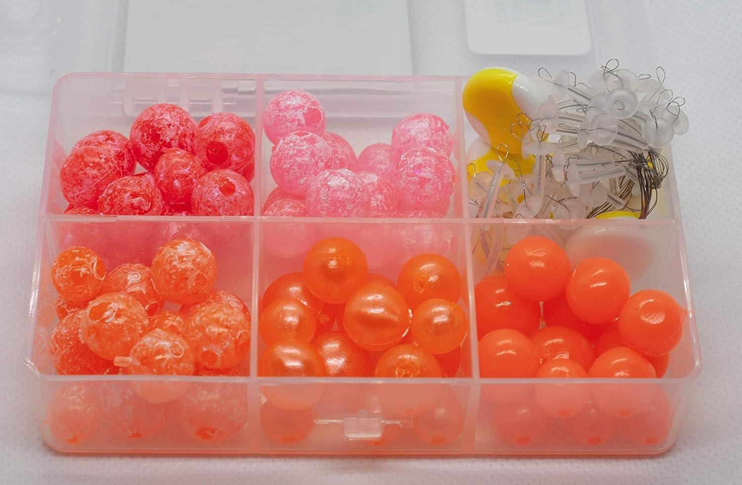 thumbnail image 2 of Fishing Beads Glow Hard Plastic Fish Rigs 6 Mm For Catfish (500 Pack, Red 2 of 13