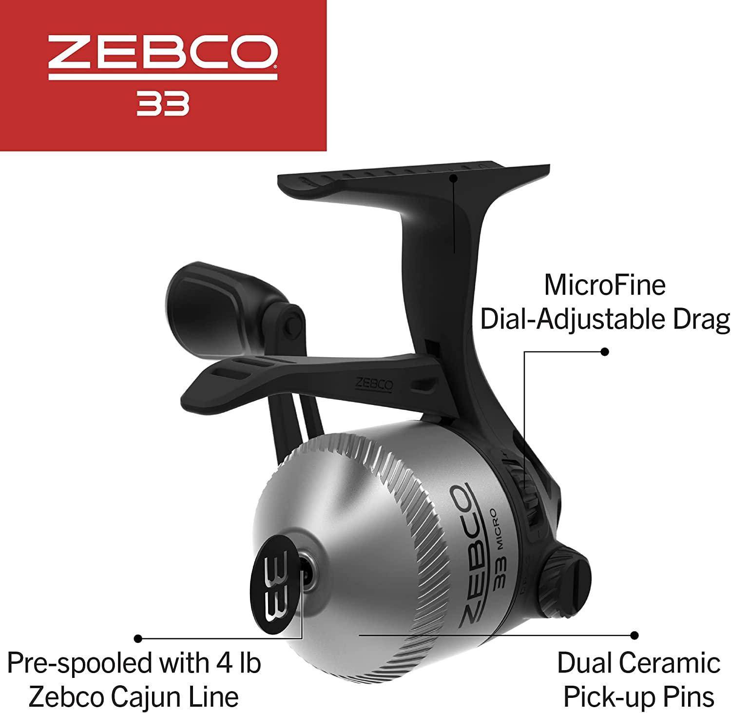 Zebco 33 Spincast Fishing Reel Smooth Drag & Bite Alert AllMetal