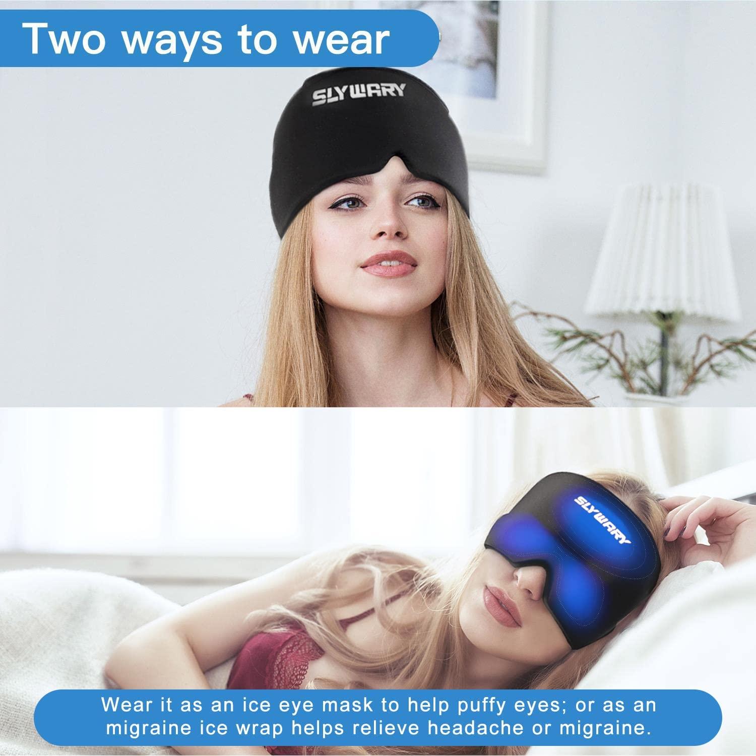 Headache Hat for Migraine Relief, Hot and Cold Therapy Migraine Ice