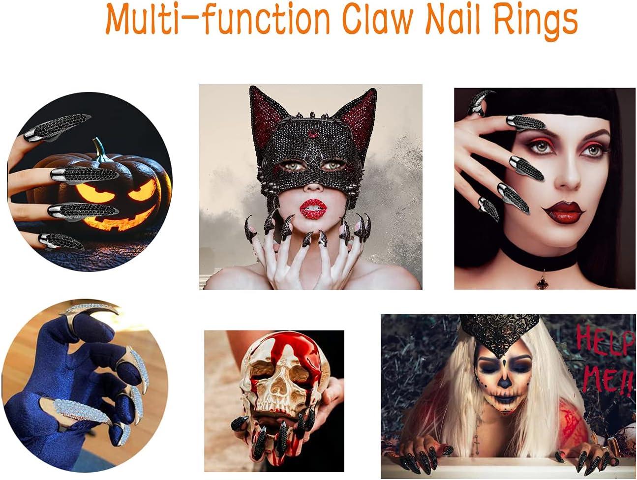 Crystal Gothic Nails with Elegant Edge