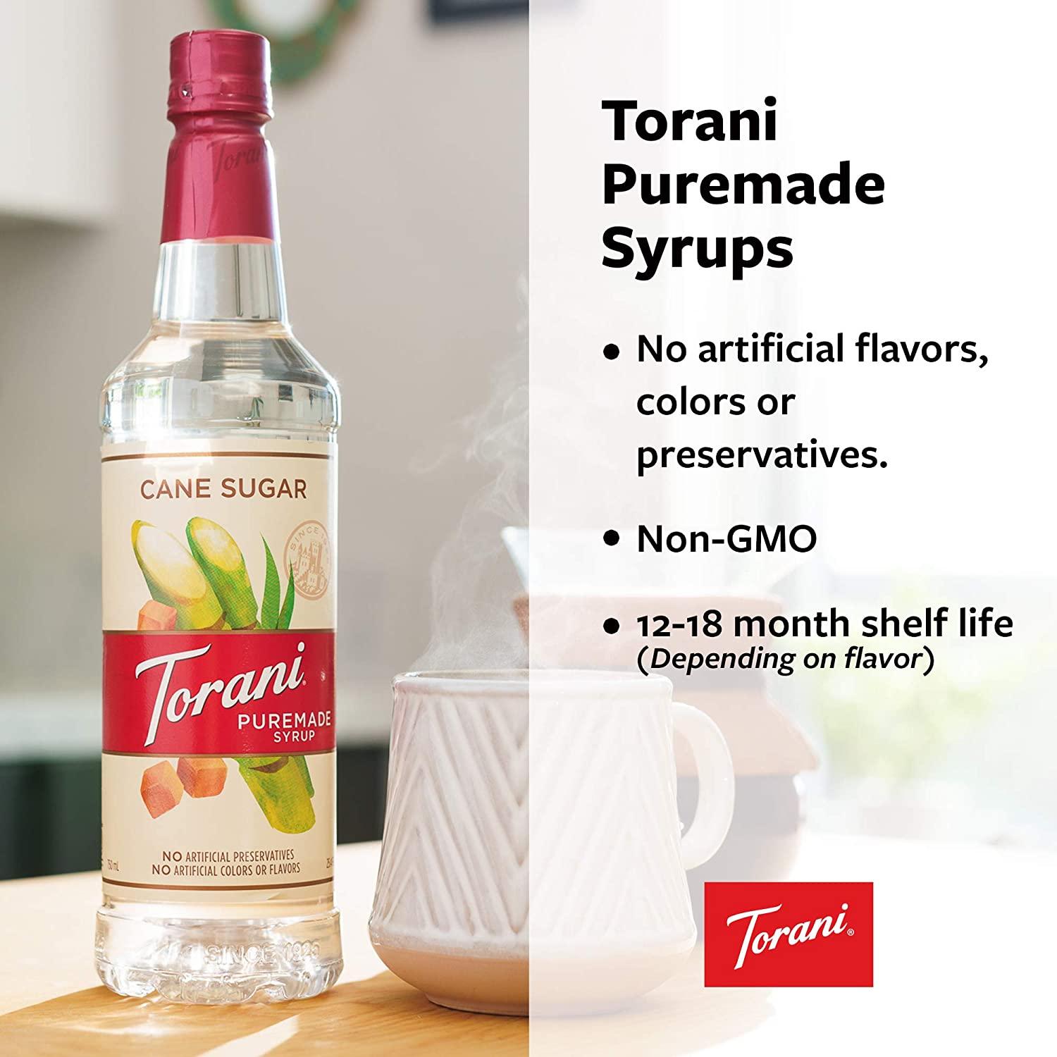 Torani Puremade Zero Sugar Syrup Vanilla 12.7 Ounce Bottle , 4 Count