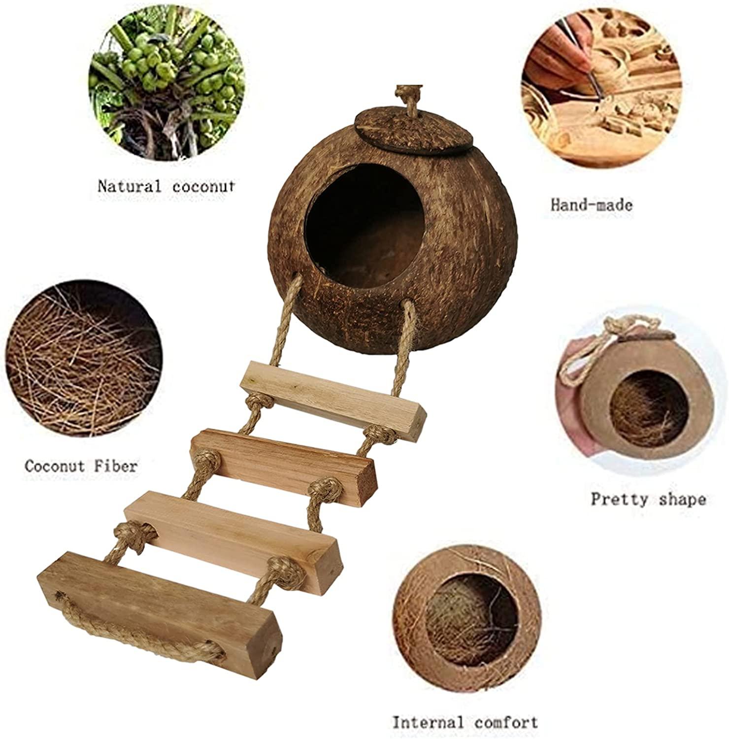 Coconut Hideout House Tarantula Enclosure Accessories Delicate