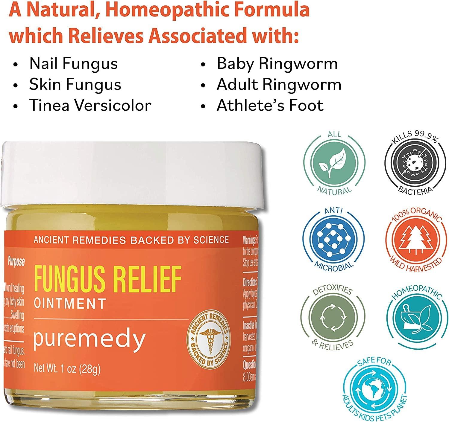 Puremedy Fungus Relief Ointment Homeopathic All Natural Salve Relieves