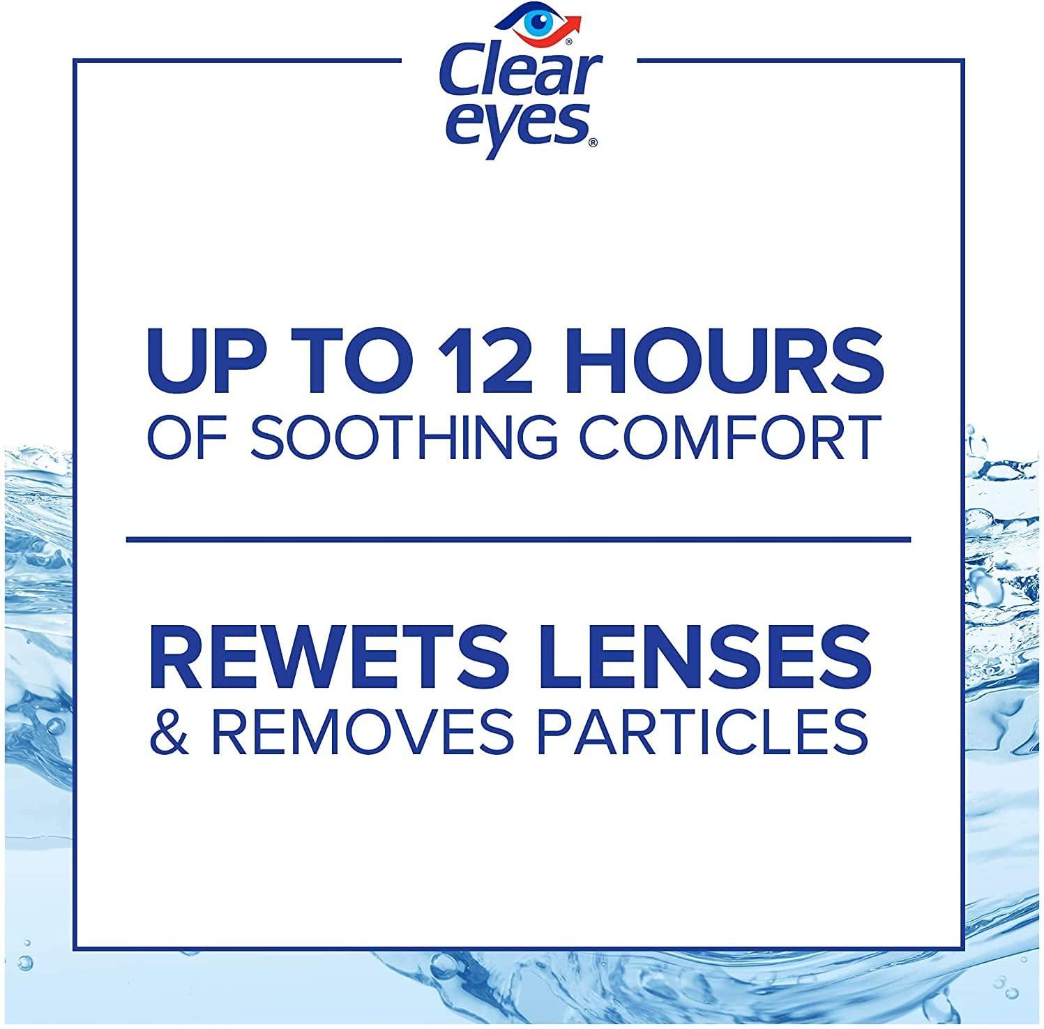 Clear Eyes Contact Lens Relief Eye Drops 0.5 Fl Oz Pack of 2