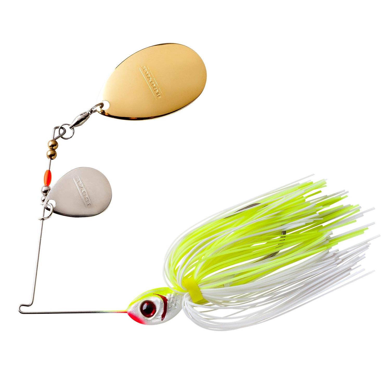 Booyah Colorado Blade Spinner-Bait Bass Fishing Lure White/Chartreuse  Colorado/Indiana (3/8 Oz)