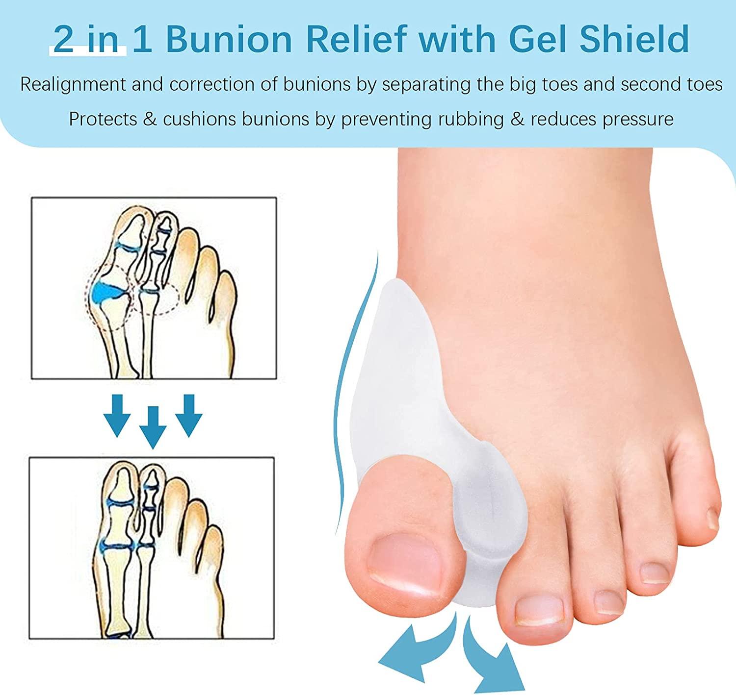 Menocady Bunion Cushions & Protectors (Pack of 12) 1/2'' Thick Gel