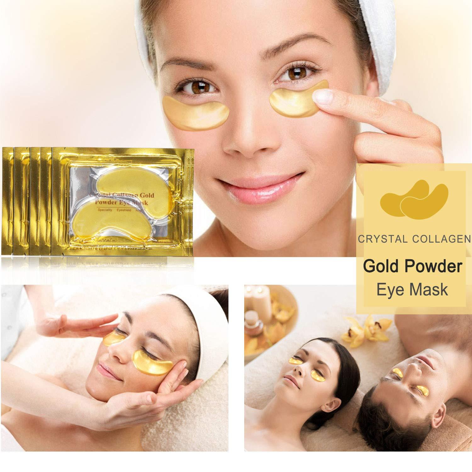 20 Pcs Under Eye Collagen Patches, 24K Golden Energizing Eye Recovery