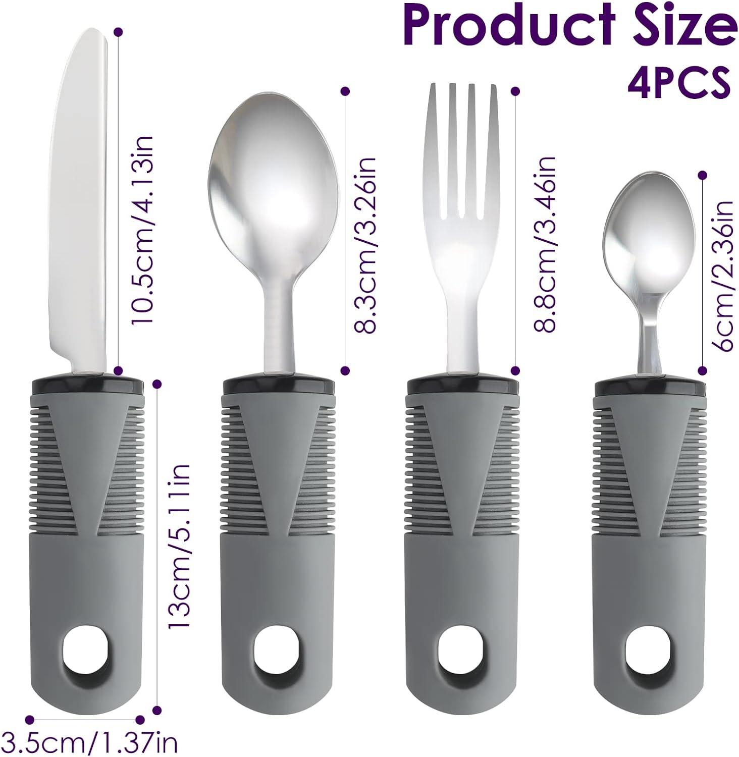 Easy Grip Cutlery Set of 4 Disability Aids Cutlery for Disabled Hands