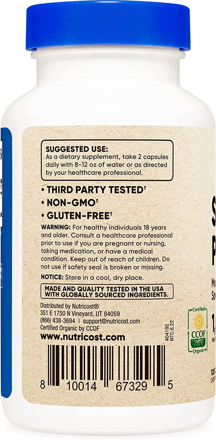 Nutricost Saw Palmetto 1000mg, 120 Capsules CCOF Certified Made with