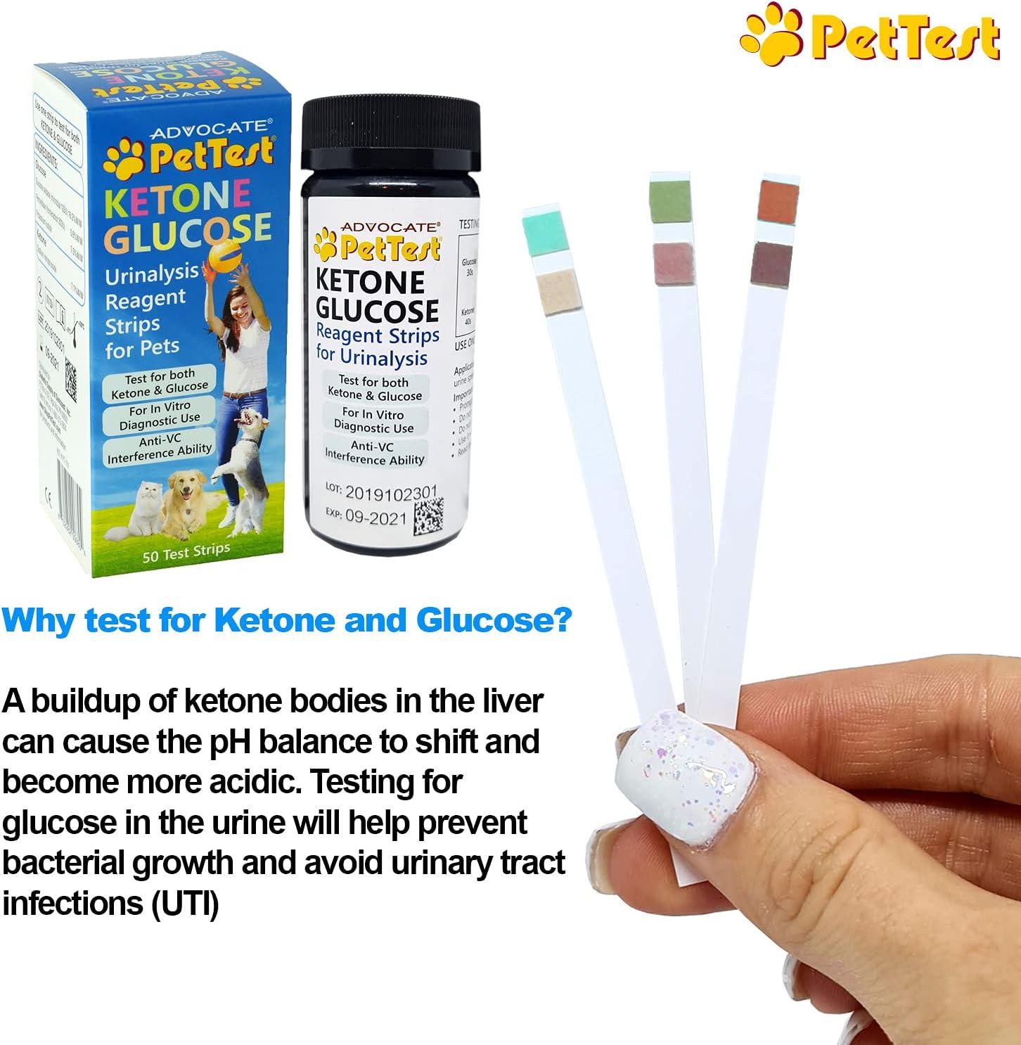 Urine Test Strips Ketone Glucose Strips for Dogs and Cats Urinalysis