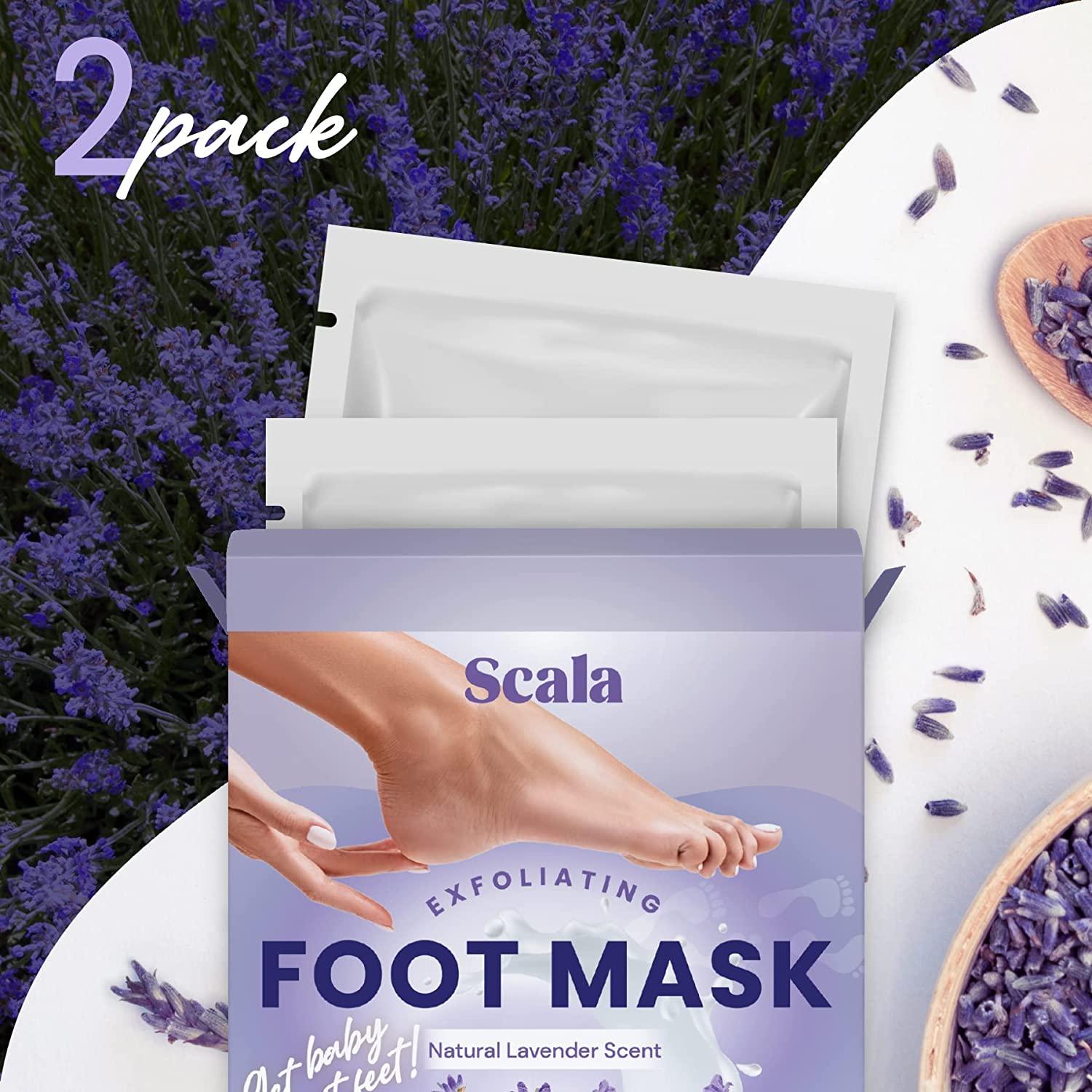 Scala Foot Peel Mask Treatment (2 Pack) Dead Skin Remover For Feet, Dry  Cracked Feet, Exfoliator Gel Fixes Cracked Heels, Peeling Reveals Baby Soft  Smooth Skin, Lavender - Birthday Gifts for Women
