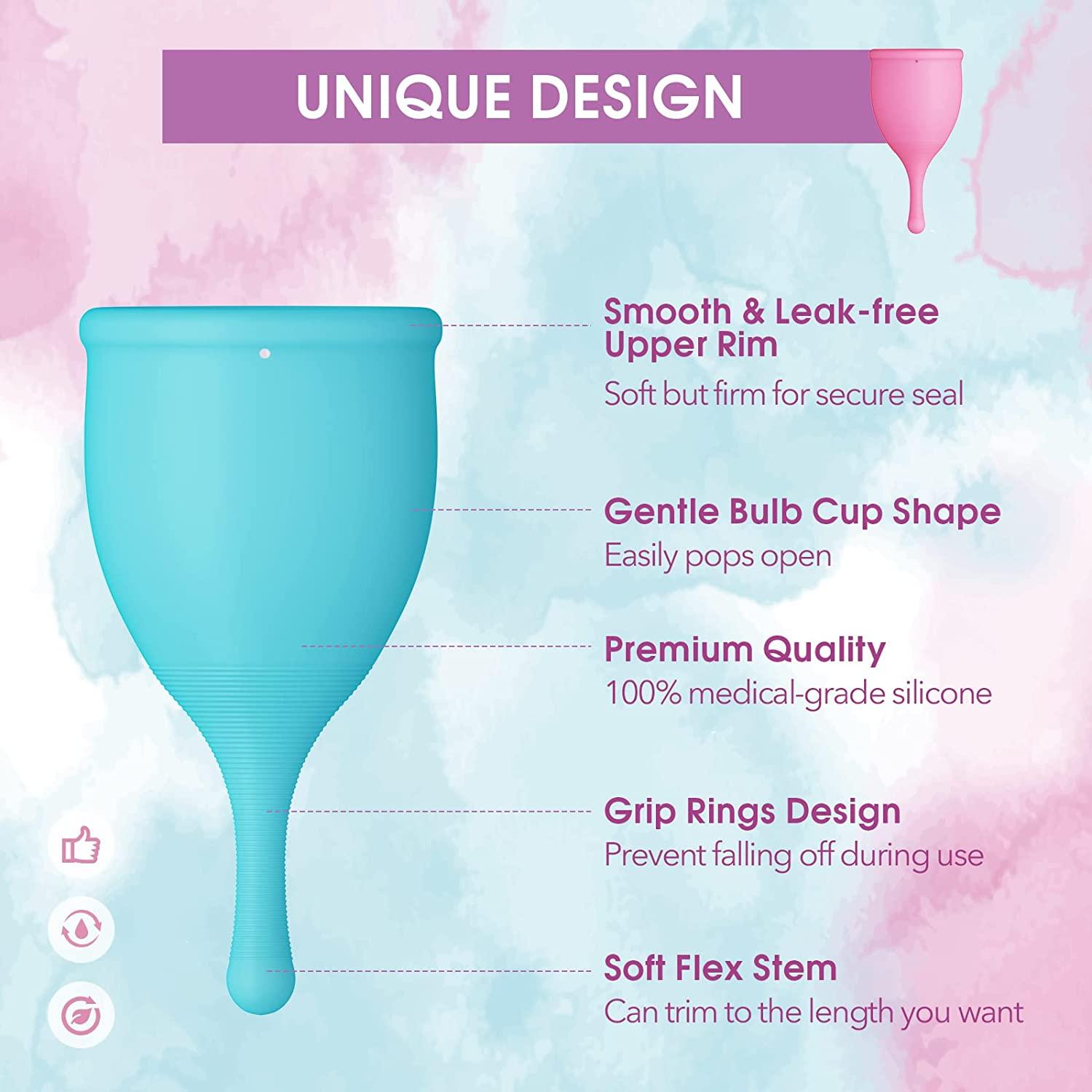 Soft & Flexible Menstrual Cups LeakFree & Reusable Small Size