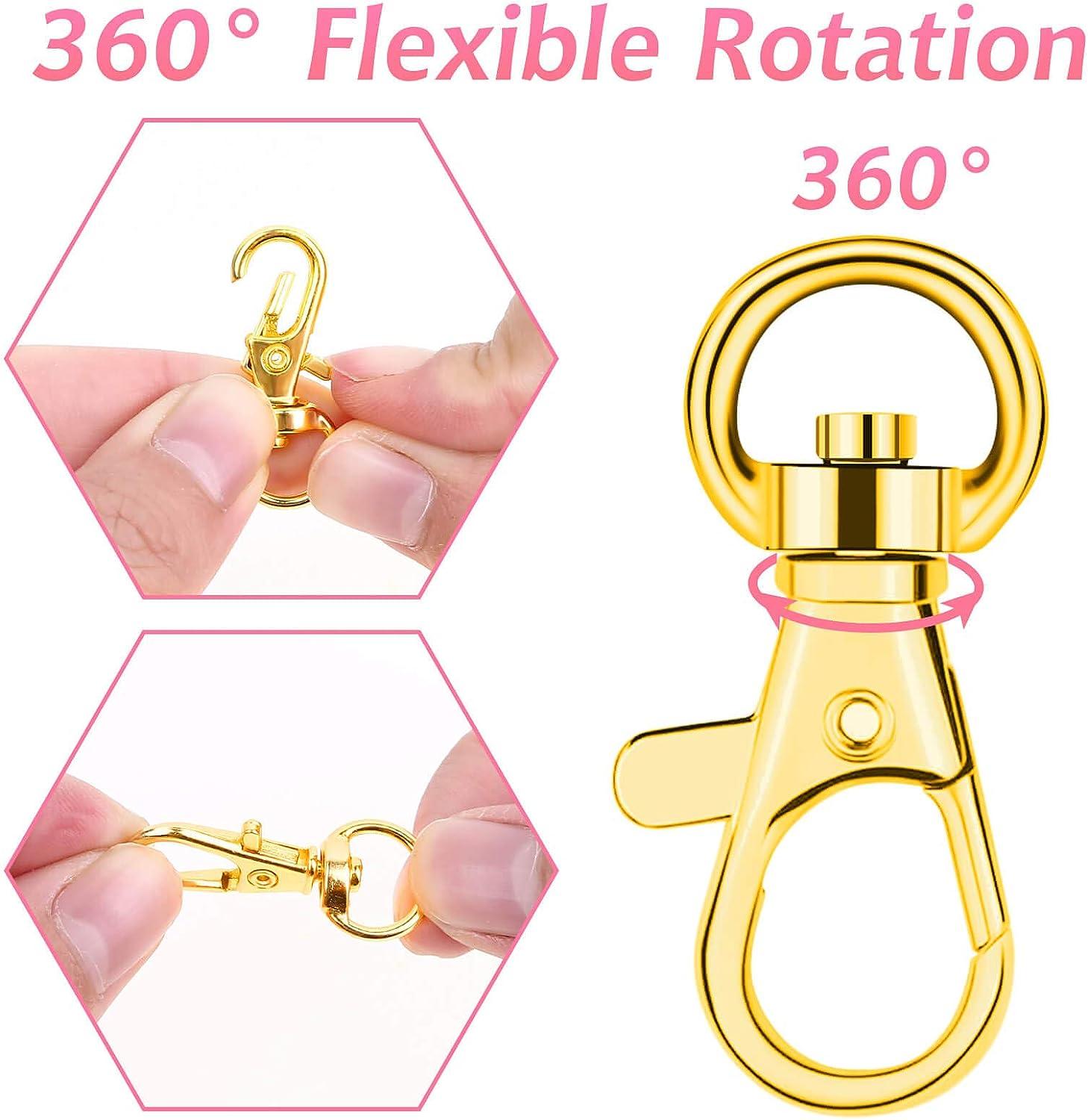Gold Keychain Rings for Craft, Paxcoo 100pcs Keychain Hardware Kit Includes  50Pcs Key Chain Hooks and 50pcs Key Rings, Bulk Keychain Making Supplies  for Resin Craft, Acrylic Blanks 