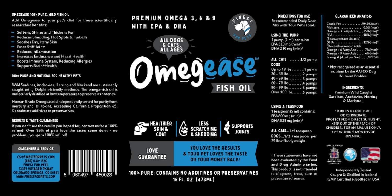Omegease fish hot sale oil for dogs