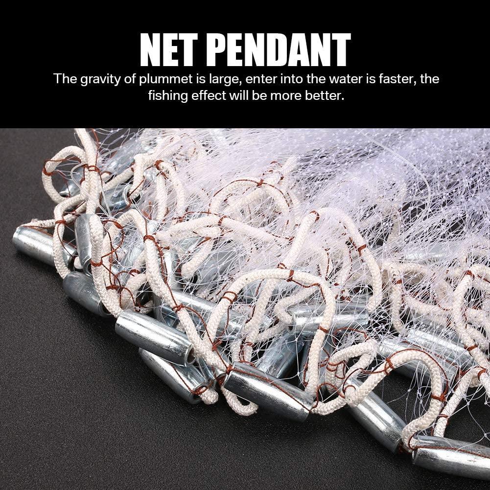 Yeahmart Handmade American Saltwater Fishing Cast Net with Heavy