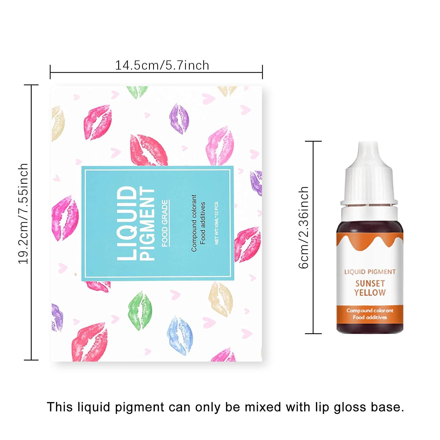 KYDA 12 Colors Lipstick Liquid Pigment Set Pure PlantBased Dye for