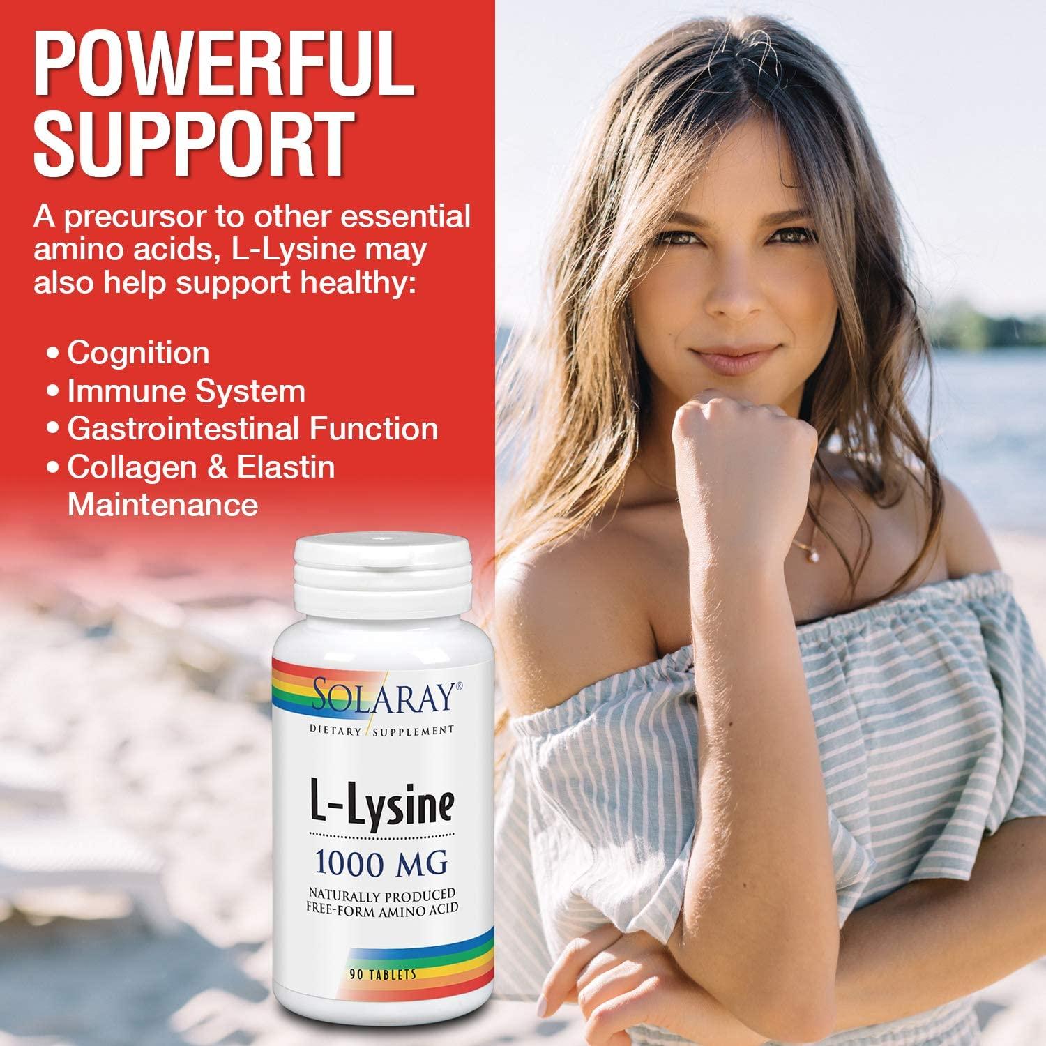 Solaray LLysine 1000mg FreeForm Amino Acid Immune System