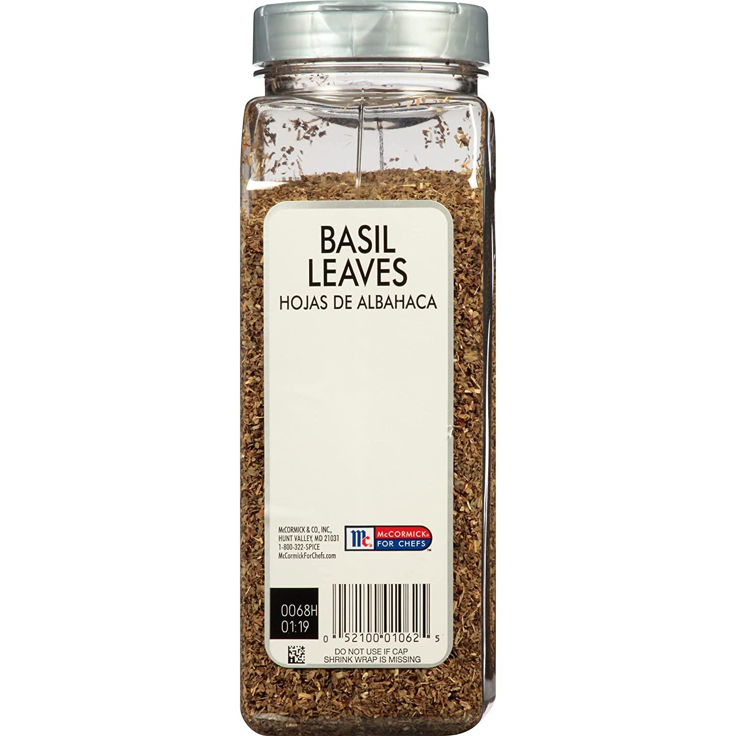 McCormick Culinary Basil Leaves, 5 oz One 5 Ounce Container of Dried Basil Seasoning with