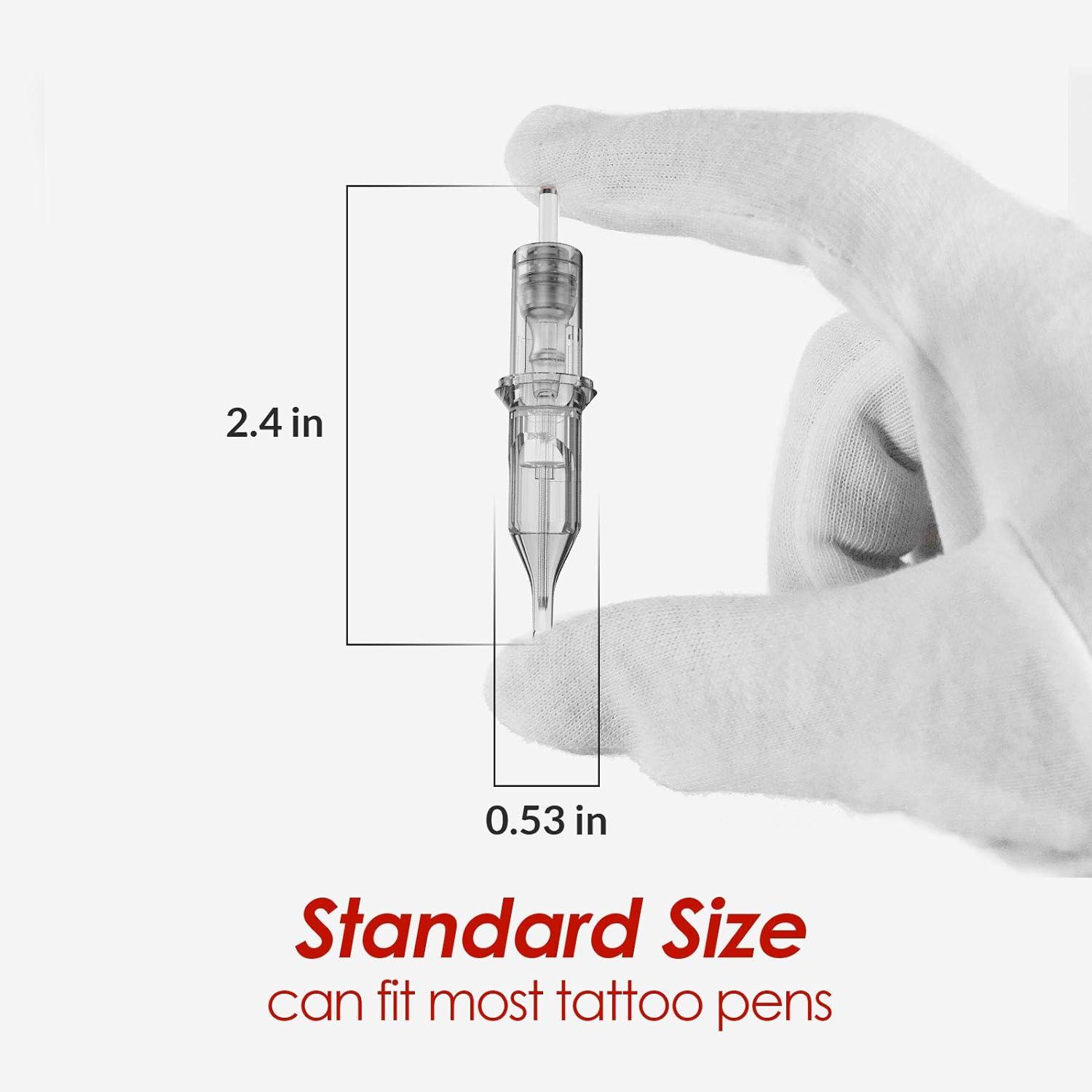 Wormhole Tattoo Cartridge Needles, 5RM 20PCS Tattoo Needles Disposable  Tattoo Needle Cartridge Tattoo Needles Cartridge Needles Curved Magnum for