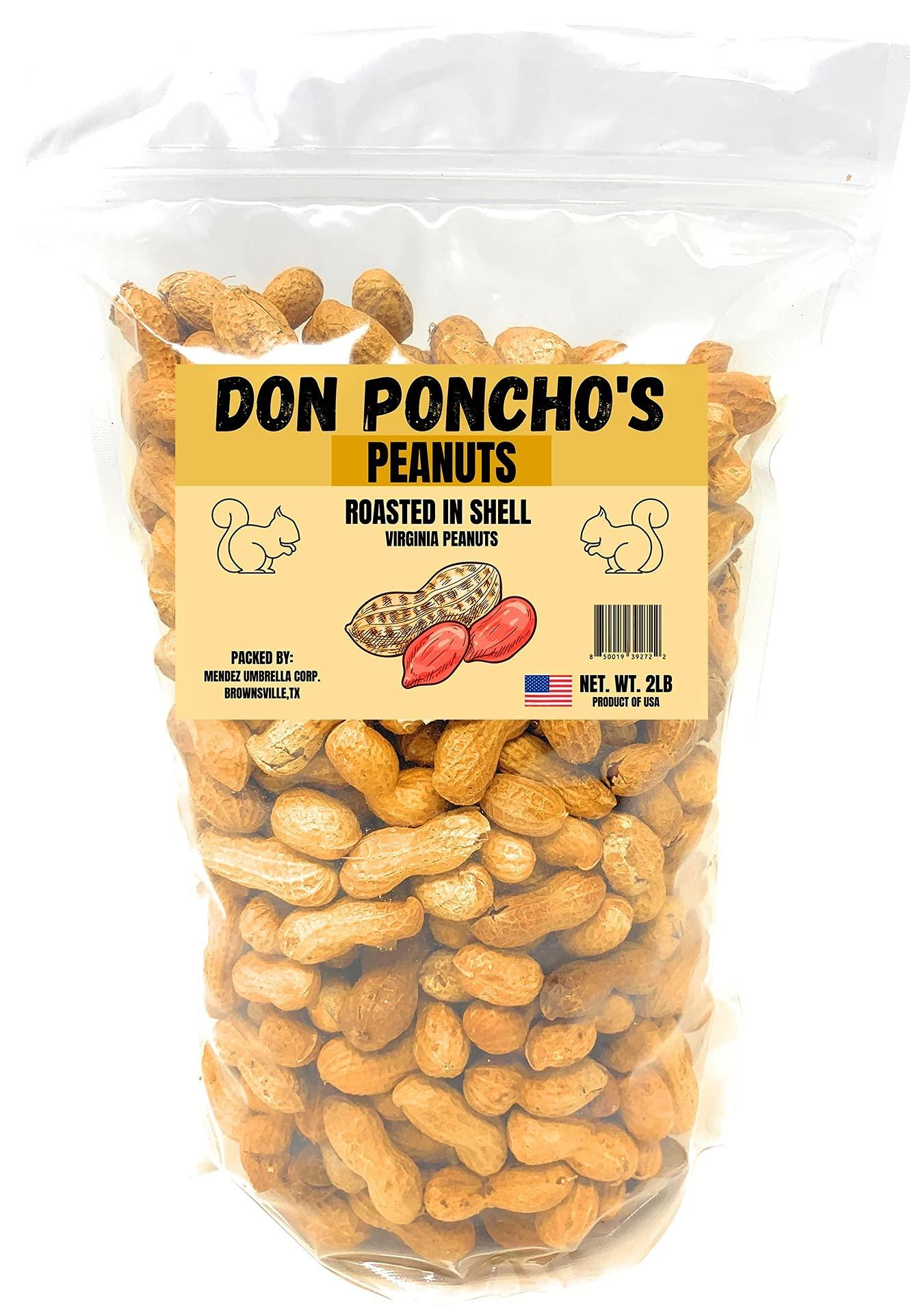 Don Poncho's Unsalted Virginia Peanuts in Shell for Squirrels Roasted
